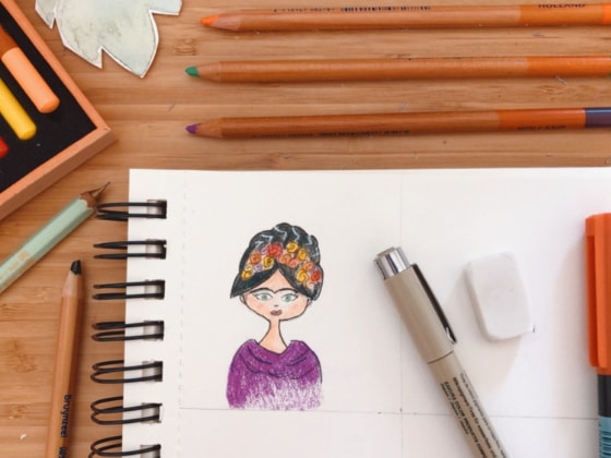 Violeta Luján - Como dibujar Frida Kahlo - 1